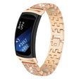 Super elegant Samsung Gear Fit2 Metaal en Strass Bandje