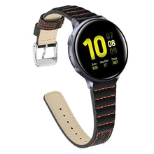 Super flot Samsung Galaxy Watch (42mm) Ægte læder Rem - Sort#serie_1