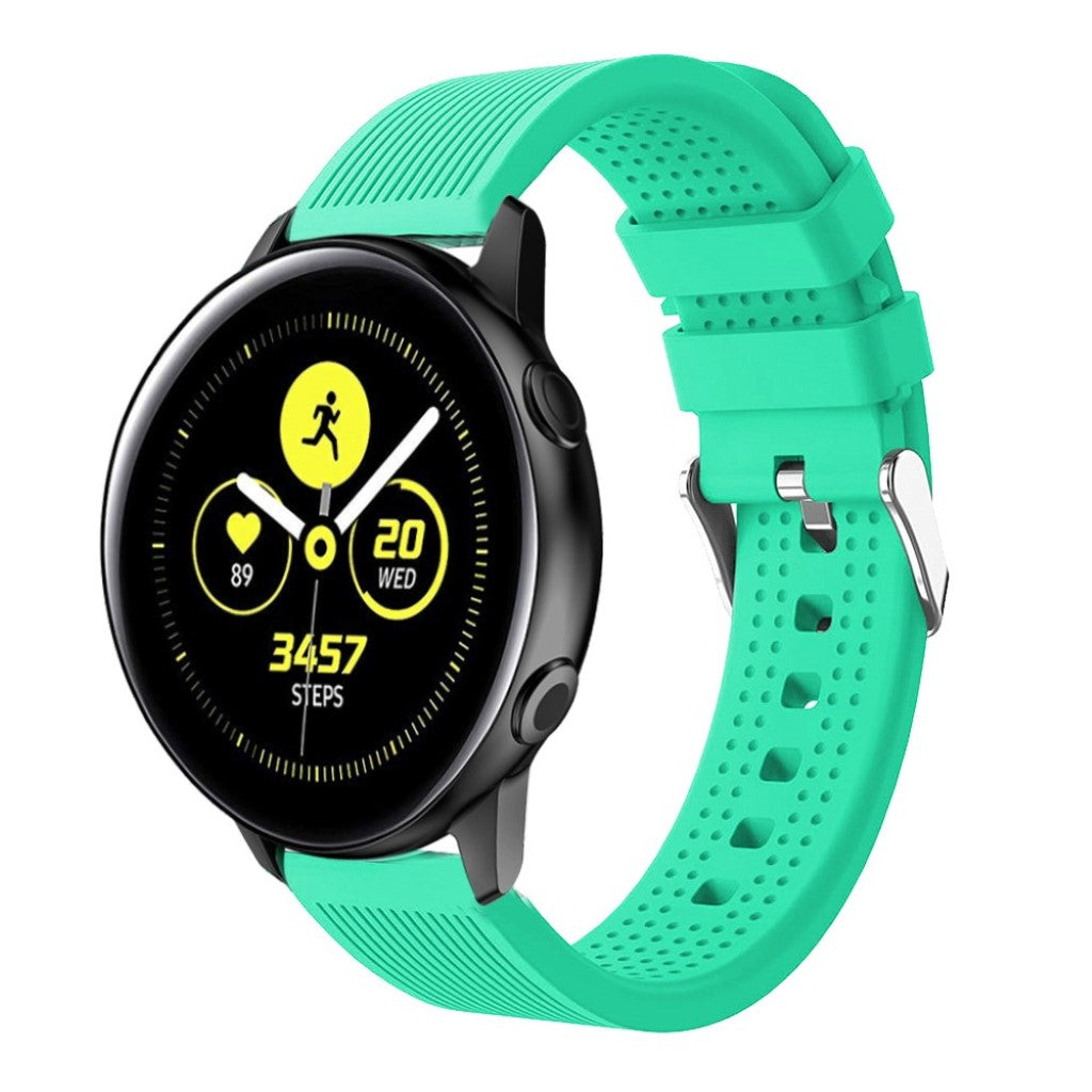 Rigtigt fed Samsung Galaxy Watch Active Silikone Rem - Grøn#serie_7