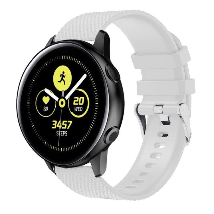 Yndigt Samsung Galaxy Watch Active Silikone Rem - Hvid#serie_1