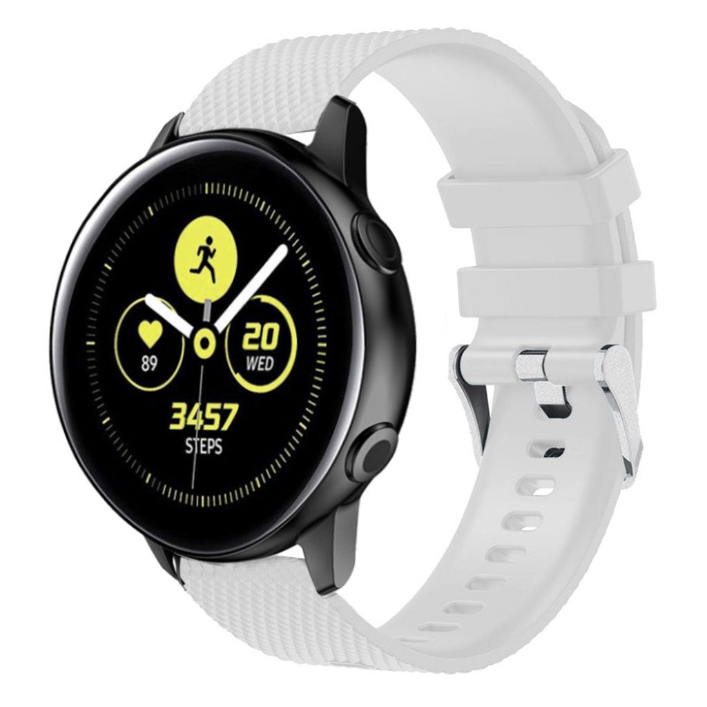 Meget elegant Samsung Galaxy Watch Active Silikone Rem - Hvid#serie_1