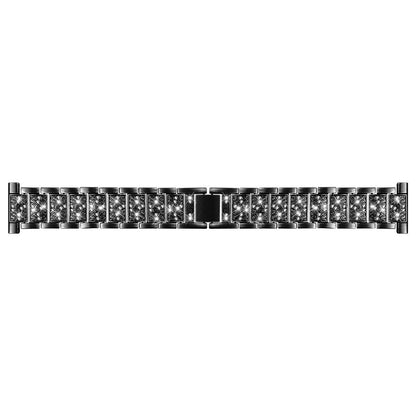 Mega godt Samsung Galaxy Watch Active Metal og Rhinsten Rem - Sort#serie_1
