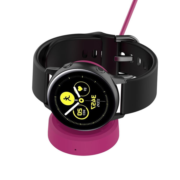 Plastik Samsung Galaxy Watch Active Trådløs   USB Ladestation - Lilla#serie_4