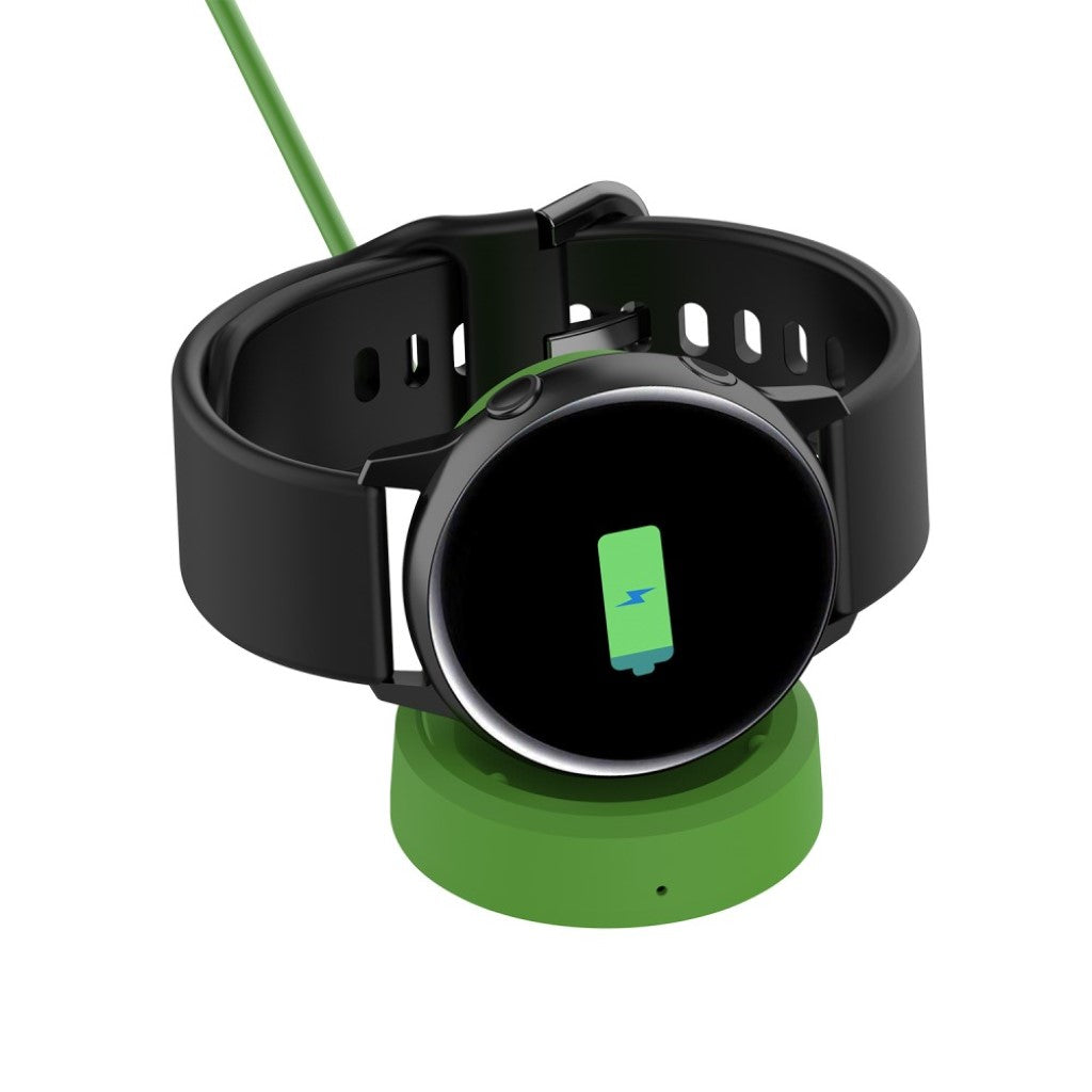 Plastik Samsung Galaxy Watch Active Trådløs   USB Ladestation - Grøn#serie_5