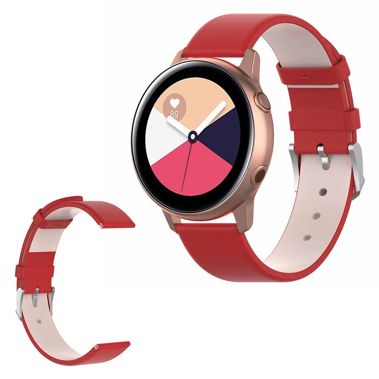 Super flot Samsung Galaxy Watch Active Kunstlæder Rem - Rød#serie_3