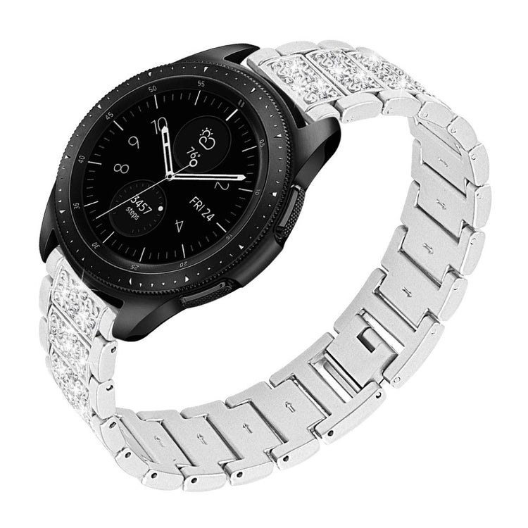 Vildt sejt Samsung Gear S3 Frontier Metal og Rhinsten Rem - Sølv#serie_2