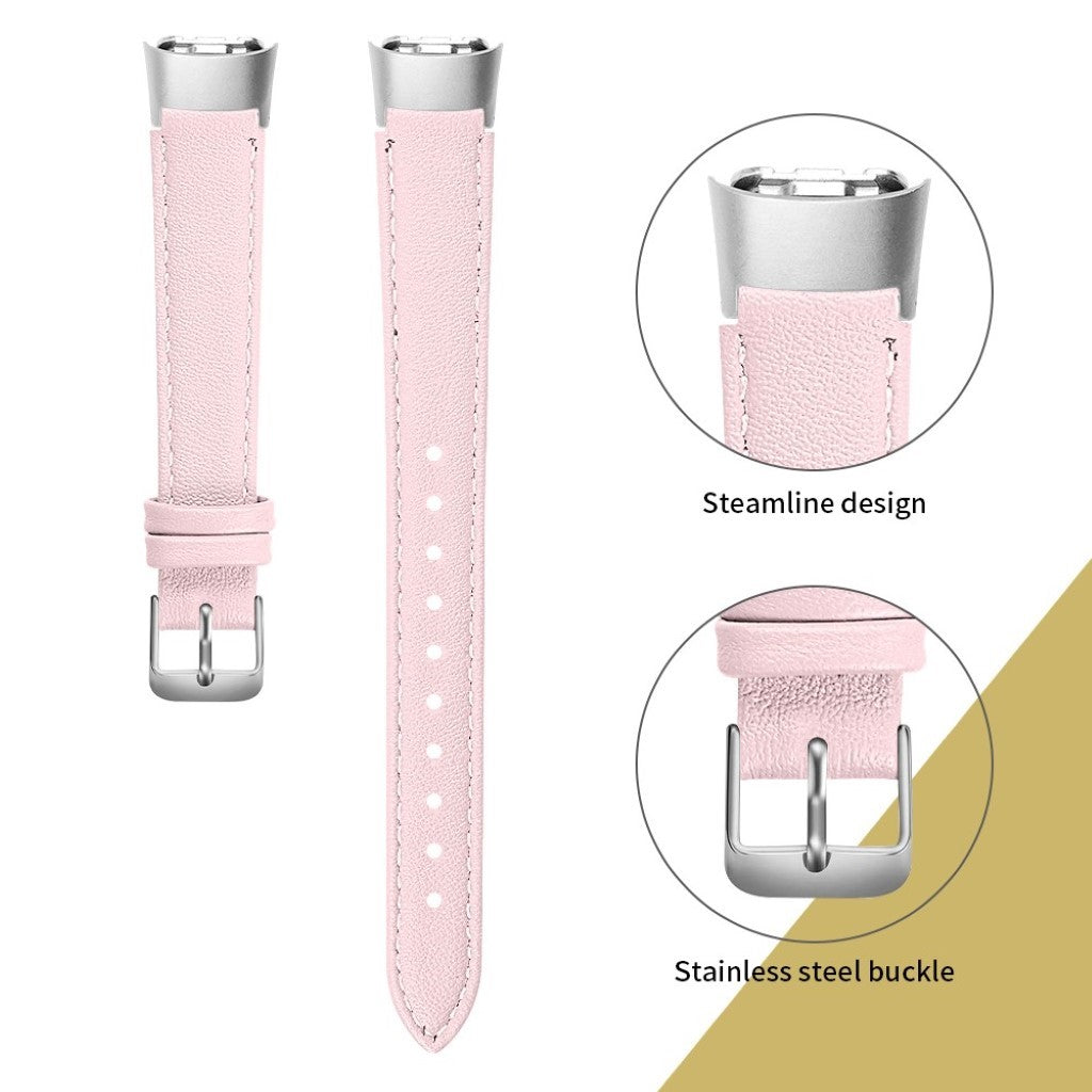 Stilfuld Samsung Galaxy Fit Ægte læder Rem - Pink#serie_8