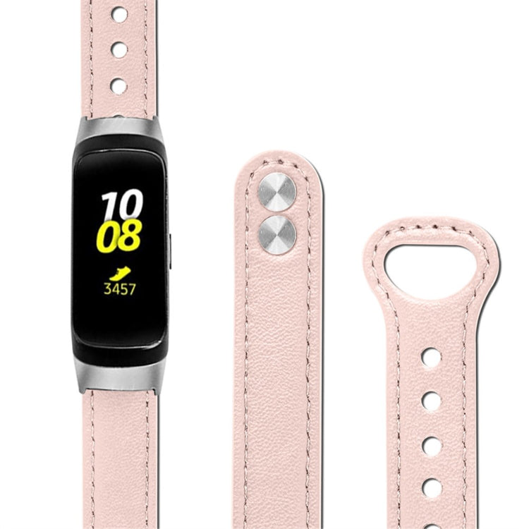 Meget pænt Samsung Galaxy Fit Ægte læder Urrem - Pink#serie_4