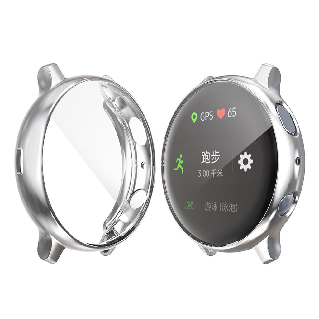 Super Pænt Samsung Galaxy Watch Active 2 - 40mm Silikone Cover - Sølv#serie_3