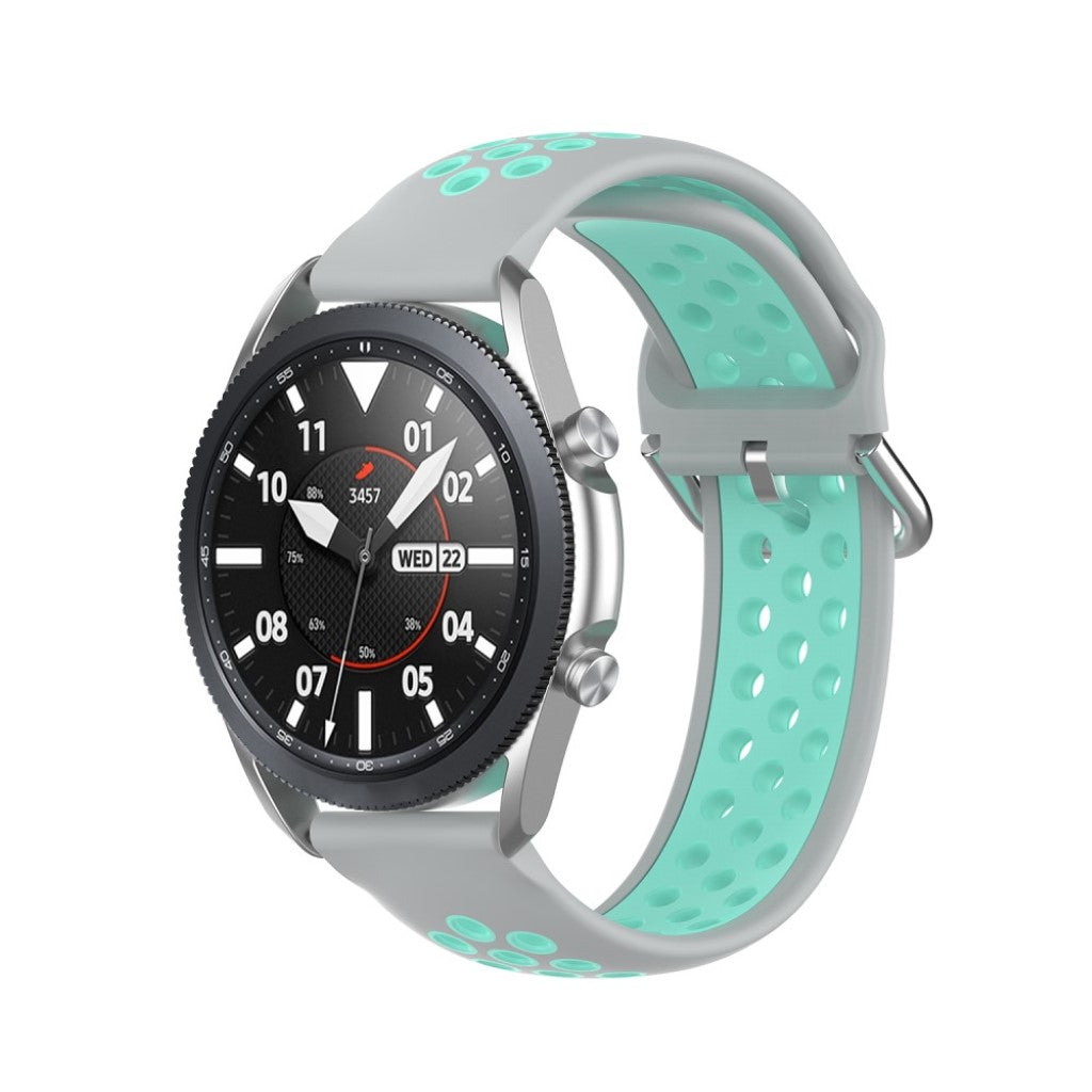 Klassisk Samsung Galaxy Watch 3 (45mm) Silikone Rem - Sølv#serie_11