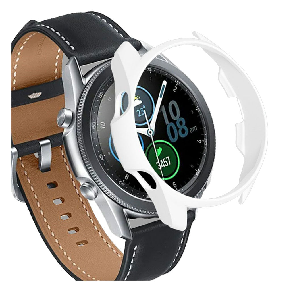 Samsung Galaxy Watch 3 (45mm) Holdbar Silikone Bumper  - Hvid#serie_2