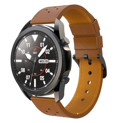 Fantastisk Samsung Galaxy Watch 3 (45mm) Ægte læder Rem - Brun#serie_5