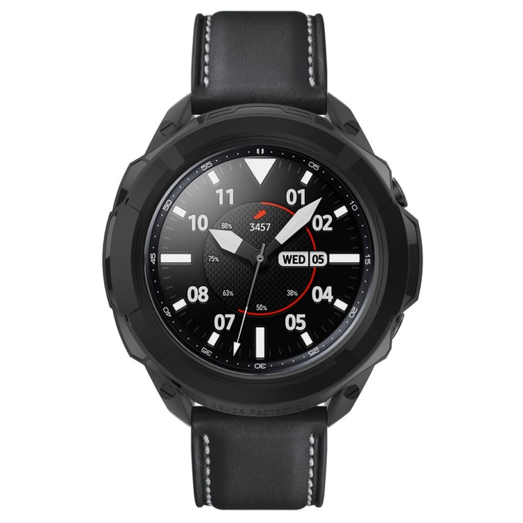 Samsung Galaxy Watch 3 (45mm) Beskyttende Silikone Bumper  - Sort#serie_2