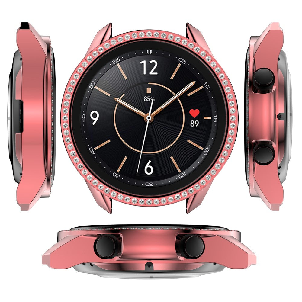 Samsung Galaxy Watch 3 (45mm)  Plastik og Rhinsten Bumper  - Pink#serie_1