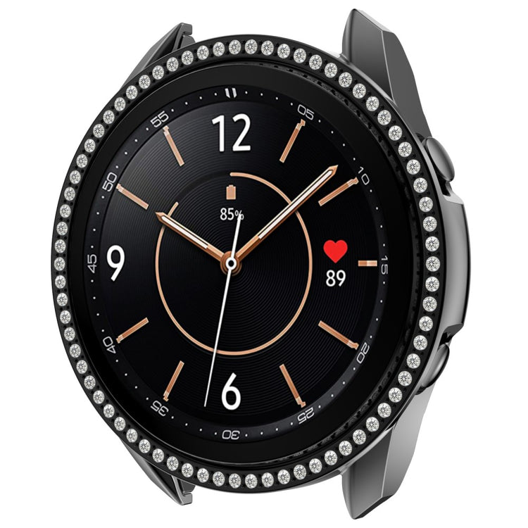 Samsung Galaxy Watch 3 (45mm)  Plastik og Rhinsten Bumper  - Sort#serie_3