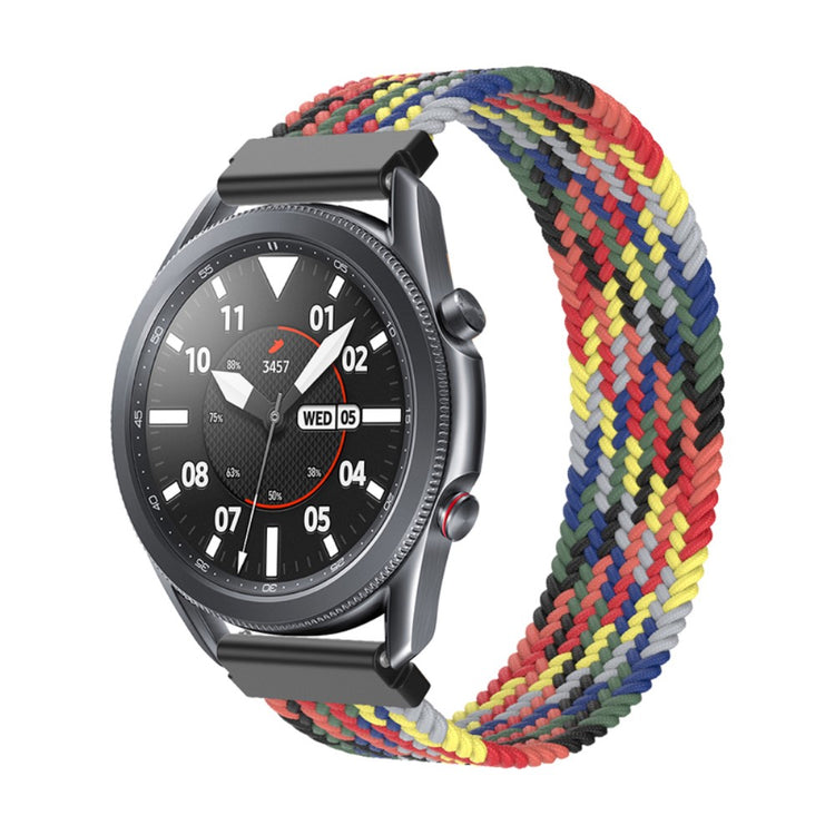 Rigtigt holdbart Samsung Galaxy Watch 3 (45mm) Nylon Rem - Størrelse: L - Flerfarvet#serie_11