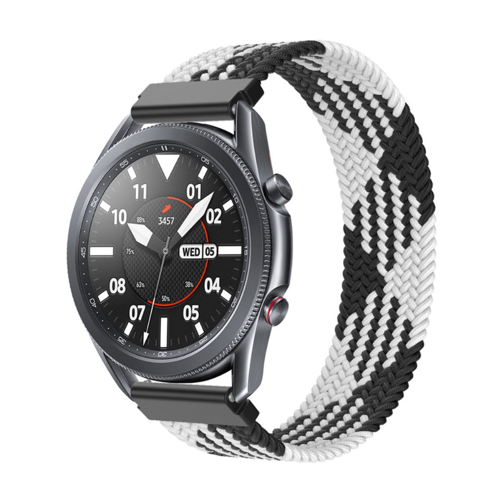 Rigtigt holdbart Samsung Galaxy Watch 3 (45mm) Nylon Rem - Størrelse: L - Hvid#serie_6