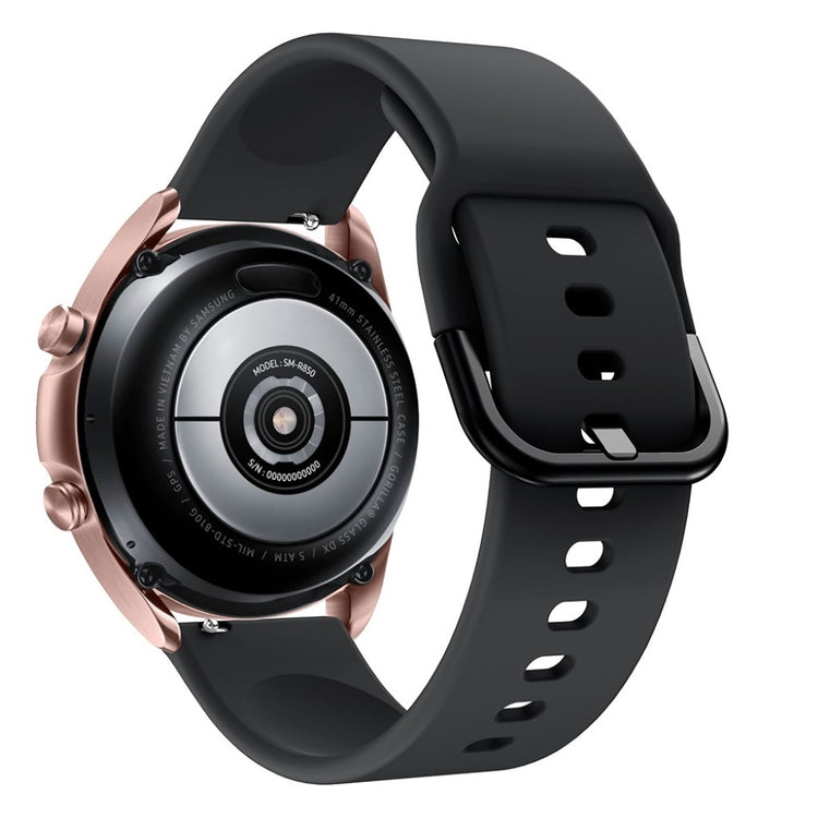 Helt vildt godt Samsung Galaxy Watch 3 (41mm) Silikone Rem - Sort#serie_1