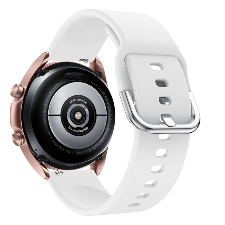 Helt vildt godt Samsung Galaxy Watch 3 (41mm) Silikone Rem - Hvid#serie_2
