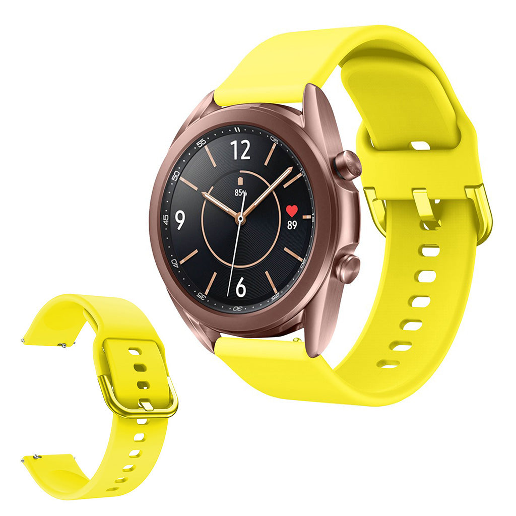 Helt vildt godt Samsung Galaxy Watch 3 (41mm) Silikone Rem - Gul#serie_5