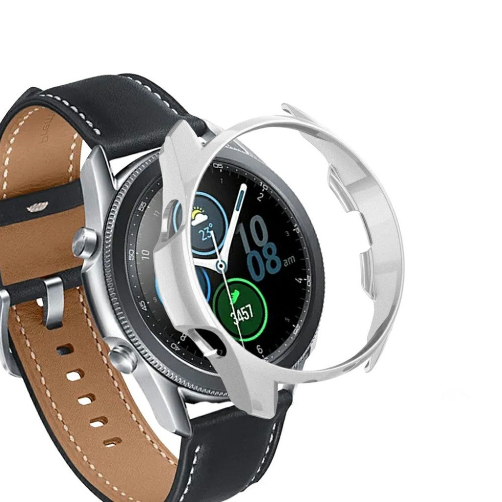 Samsung Galaxy Watch 3 (41mm) Holdbar Silikone Bumper  - Sølv#serie_5