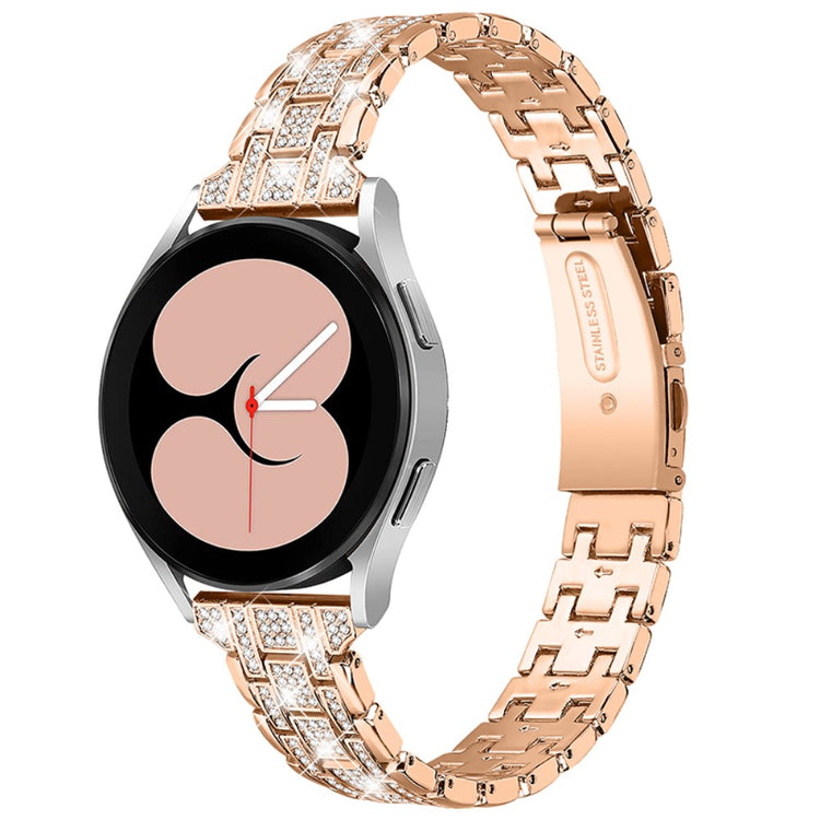  Samsung Galaxy Watch 3 (41mm) / Samsung Galaxy Watch (42mm) Metal og Rhinsten Rem - Pink#serie_2
