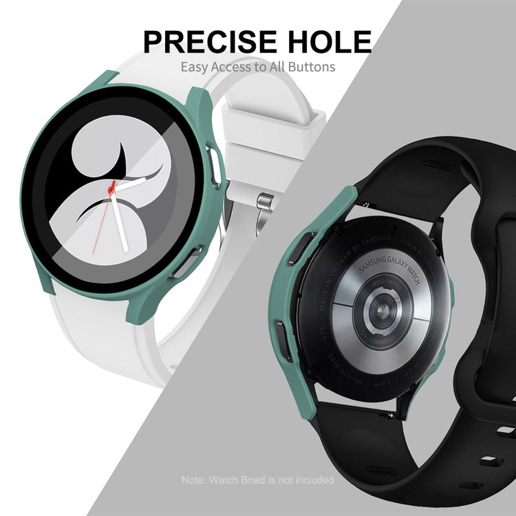 Meget Godt Samsung Galaxy Watch 4 (40mm) Cover med Skærmbeskytter i Plastik og Hærdet Glas - Blå#serie_3