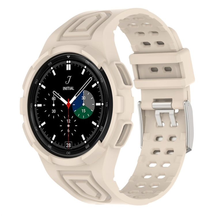 Stilren Samsung Galaxy Watch 4 Classic (46mm) Silikone Rem - Beige#serie_13