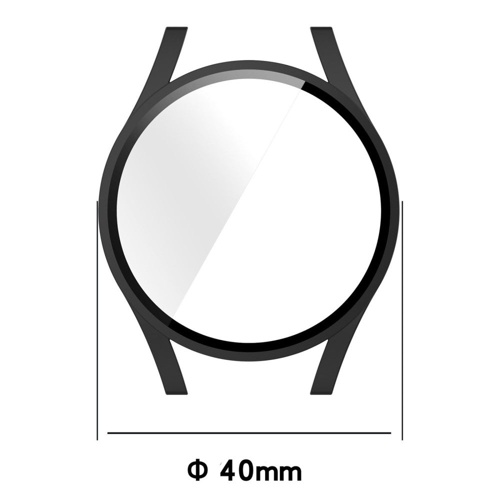 Samsung Galaxy Watch 5 (40mm) Plastik Cover med Hærdet Glas - Sort#serie_025