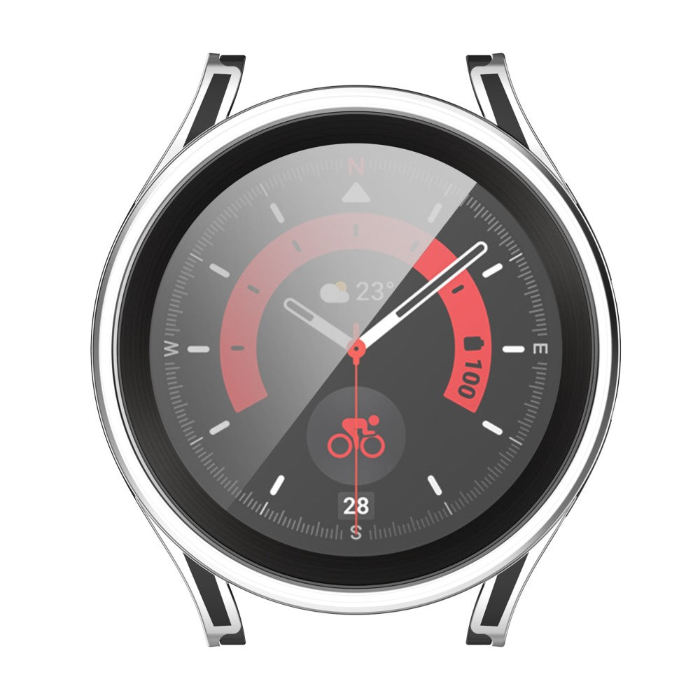 Samsung Galaxy Watch 5 (44mm) Plastik Cover med Hærdet Glas - Sort#serie_1