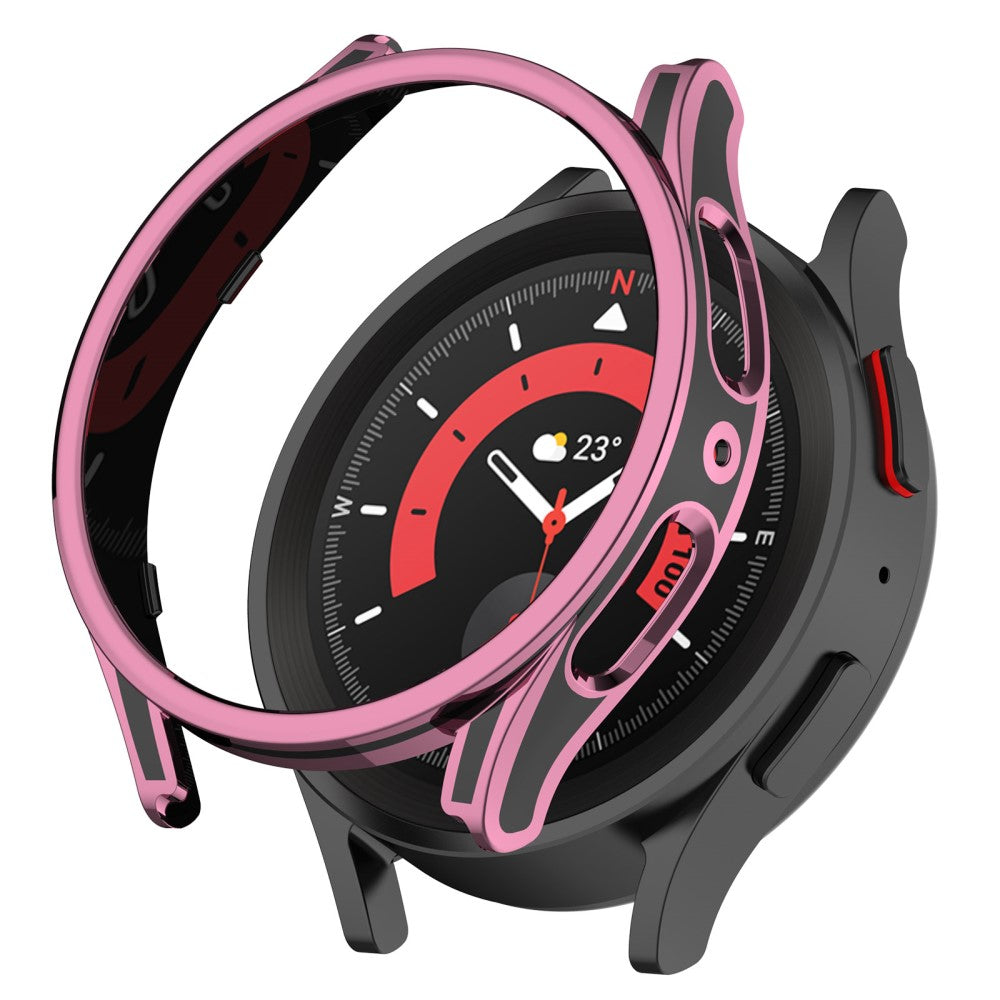 Samsung Galaxy Watch 5 (44mm) Plastik Cover med Hærdet Glas - Pink#serie_2