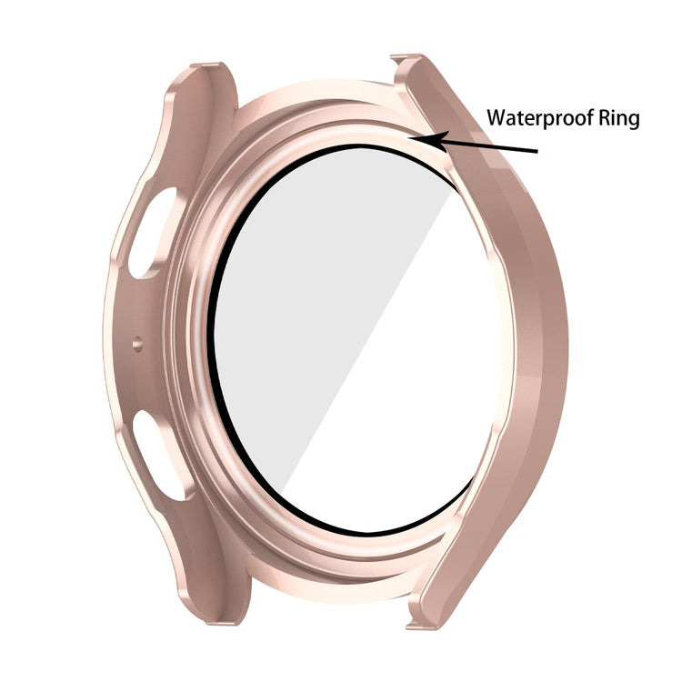 Mega Flot Samsung Galaxy Watch 5 (44mm) / Samsung Galaxy Watch 4 (44mm) Cover med Skærmbeskytter i Plastik og Hærdet Glas - Pink#serie_2