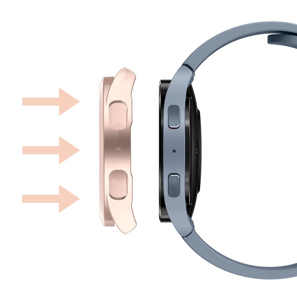 Mega Flot Samsung Galaxy Watch 5 (44mm) / Samsung Galaxy Watch 4 (44mm) Cover med Skærmbeskytter i Plastik og Hærdet Glas - Pink#serie_2