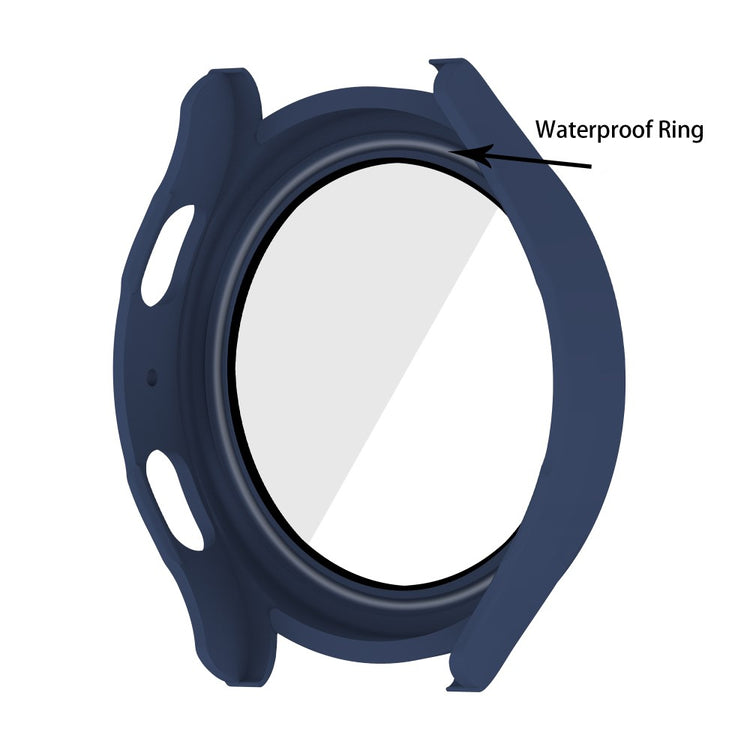 Mega Flot Samsung Galaxy Watch 5 (44mm) / Samsung Galaxy Watch 4 (44mm) Cover med Skærmbeskytter i Plastik og Hærdet Glas - Blå#serie_6