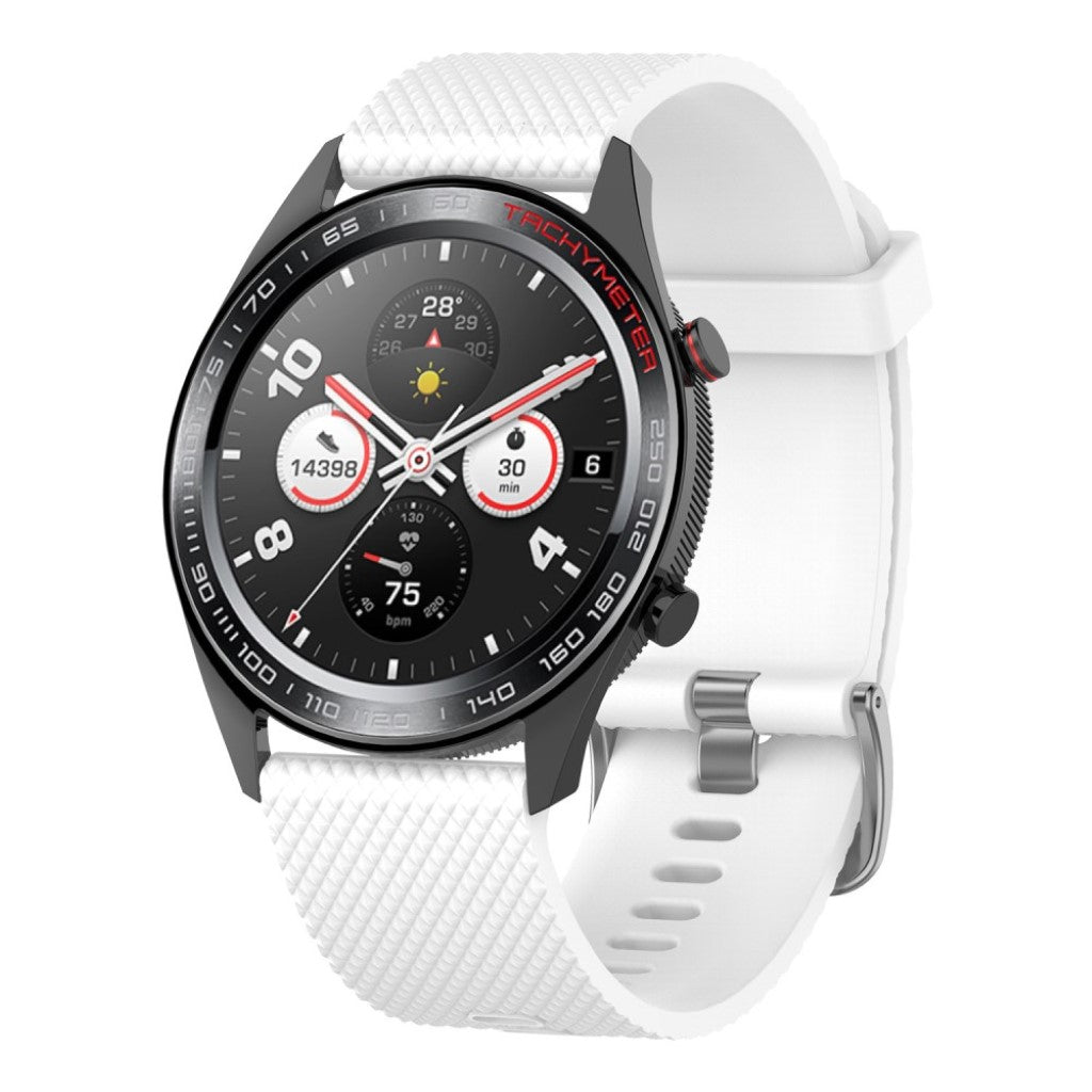 Super slidstærk Huawei Watch GT Silikone Rem - Hvid#serie_10