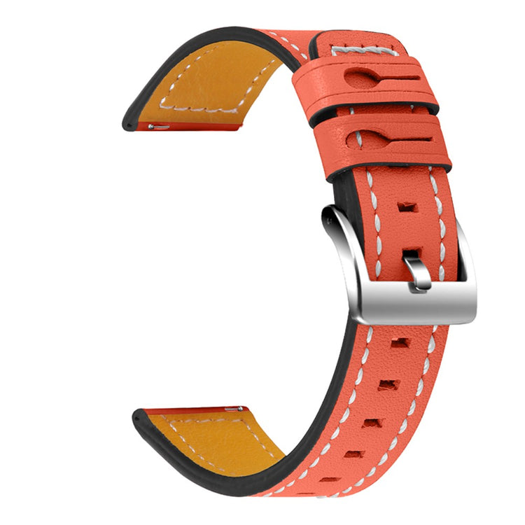 Sejt Huawei Watch GT 2 42mm / Huawei Watch 2 Ægte læder Rem - Orange#serie_6