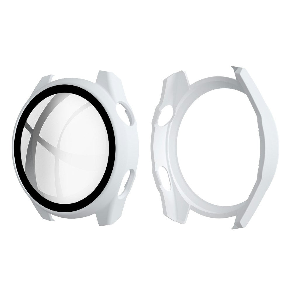 Meget Godt Huawei Watch 3 Pro Cover med Skærmbeskytter i Plastik og Hærdet Glas - Hvid#serie_1