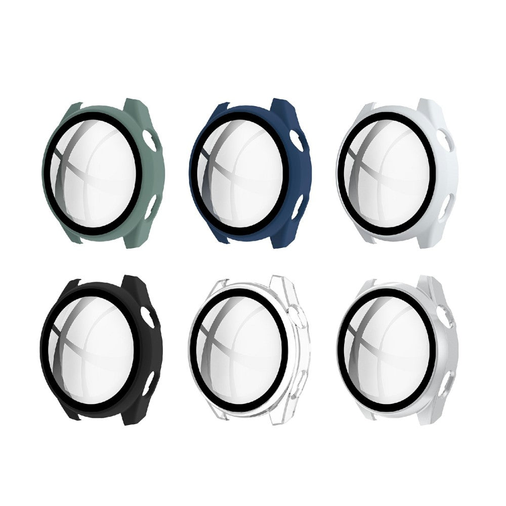 Meget Godt Huawei Watch 3 Pro Cover med Skærmbeskytter i Plastik og Hærdet Glas - Gennemsigtig#serie_5