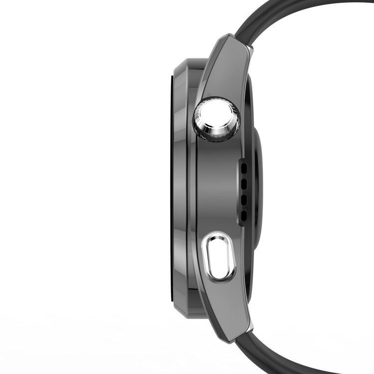 Meget Fint Huawei Watch 3 Pro Cover med Skærmbeskytter i Plastik og Hærdet Glas - Sølv#serie_5