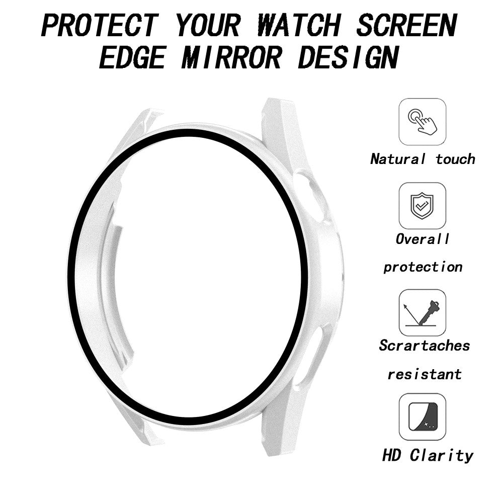 Mega Fint Huawei Watch GT 3 (42mm) Cover med Skærmbeskytter i Plastik og Hærdet Glas - Hvid#serie_2