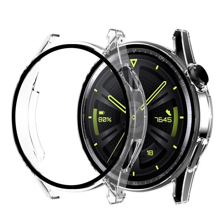 Mega Fint Huawei Watch GT 3 (42mm) Cover med Skærmbeskytter i Plastik og Hærdet Glas - Gennemsigtig#serie_3