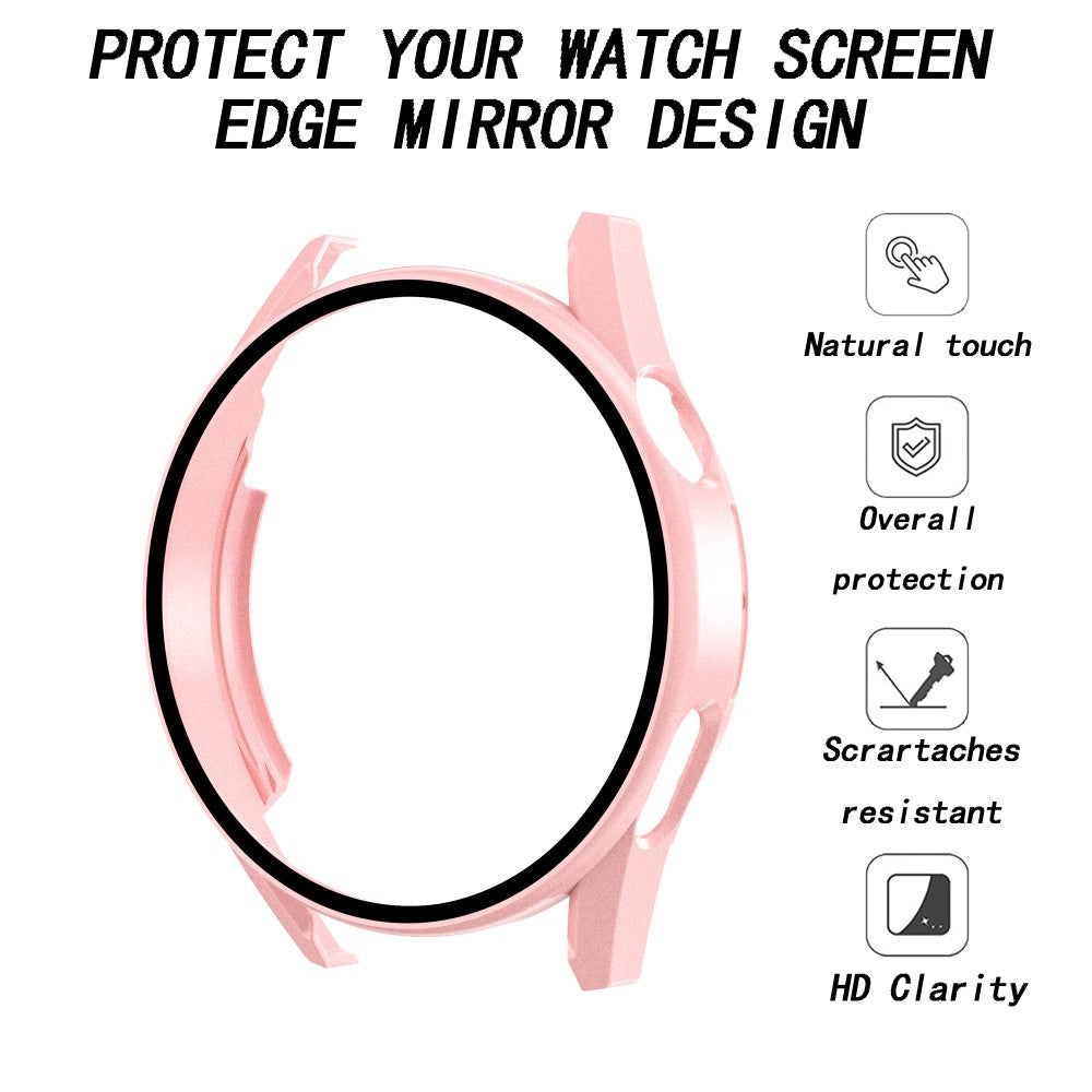 Mega Fint Huawei Watch GT 3 (42mm) Cover med Skærmbeskytter i Plastik og Hærdet Glas - Pink#serie_7