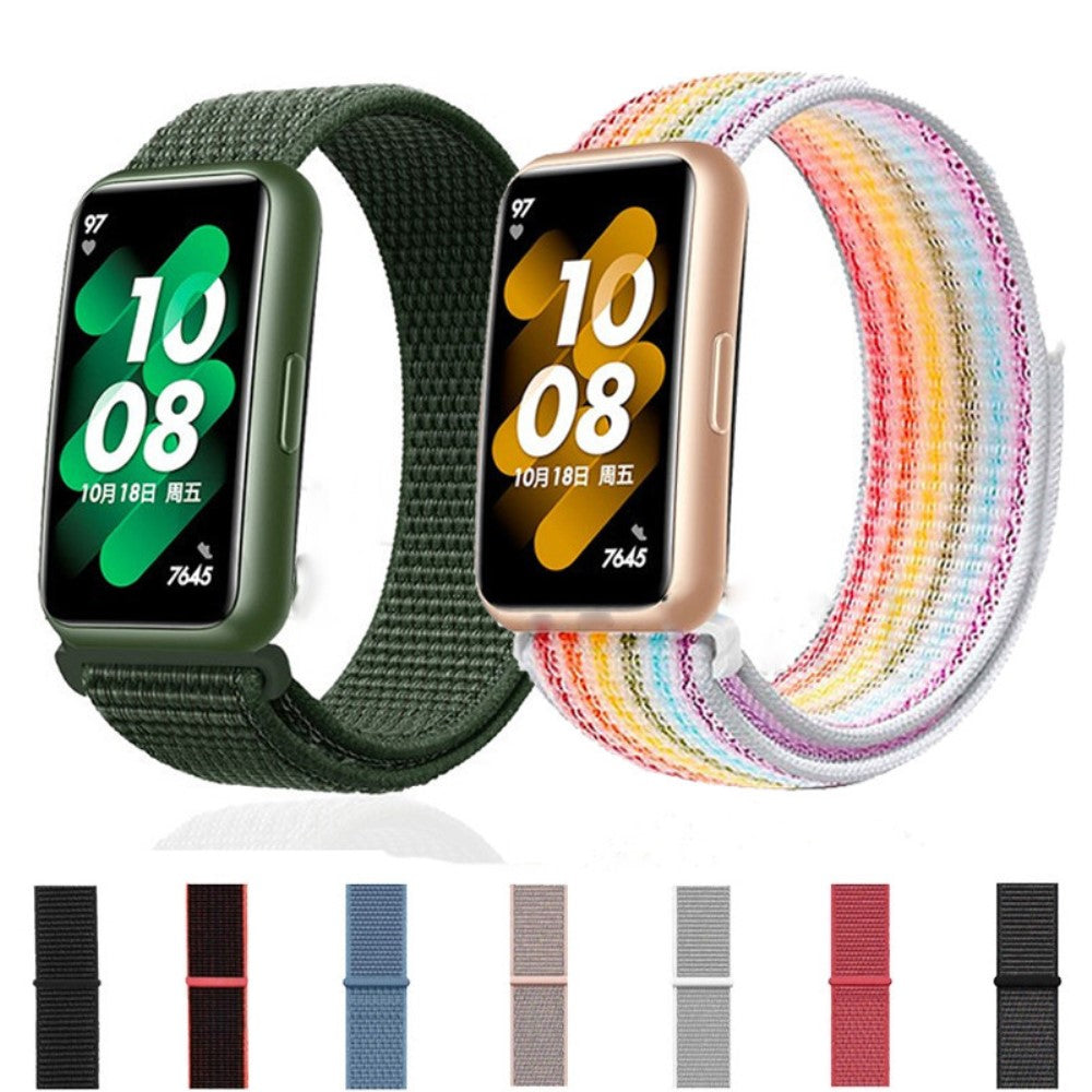 Vildt fint Huawei Band 7 Nylon Rem - Sølv#serie_15