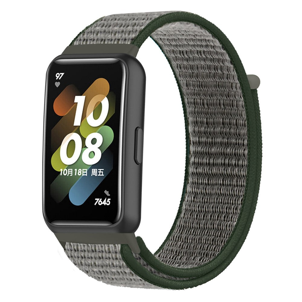 Vildt fint Huawei Band 7 Nylon Rem - Grøn#serie_16