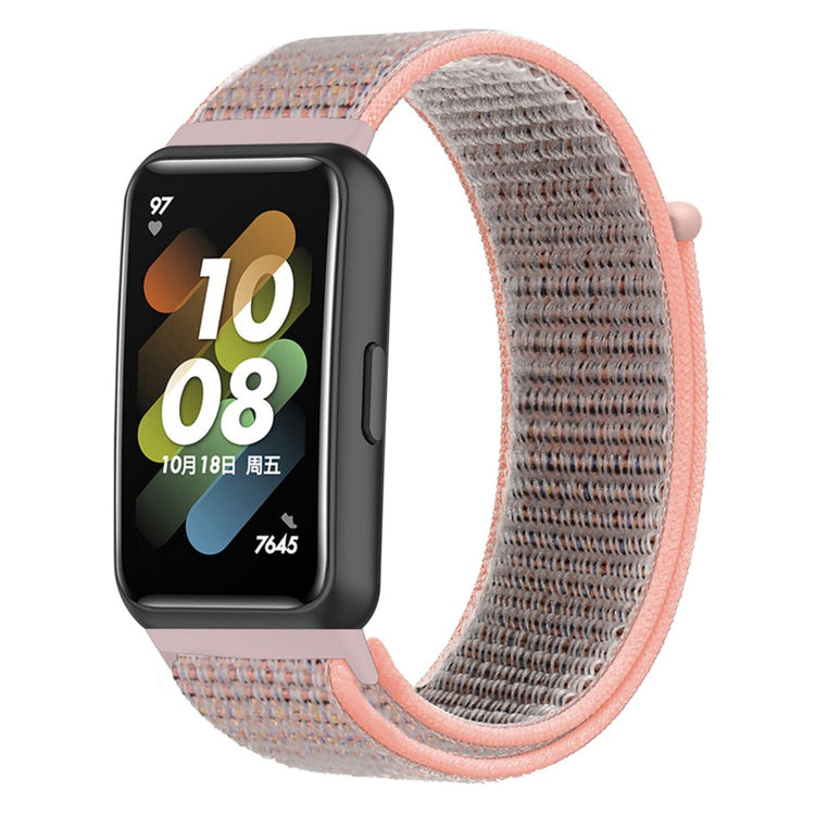 Vildt fint Huawei Band 7 Nylon Rem - Pink#serie_5