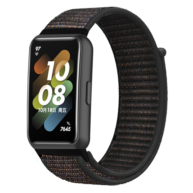 Vildt fint Huawei Band 7 Nylon Rem - Sort#serie_6