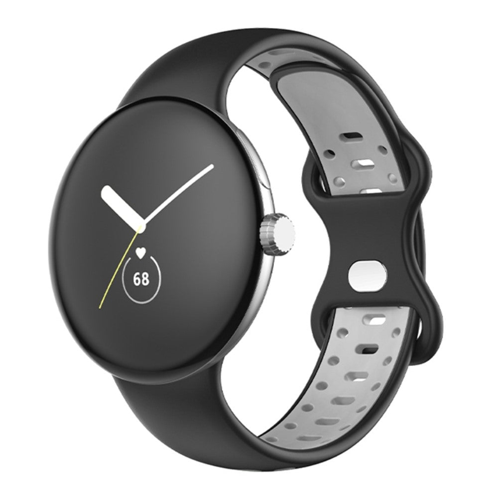 Super cool Google Pixel Watch Silikone Rem - Sølv#serie_4