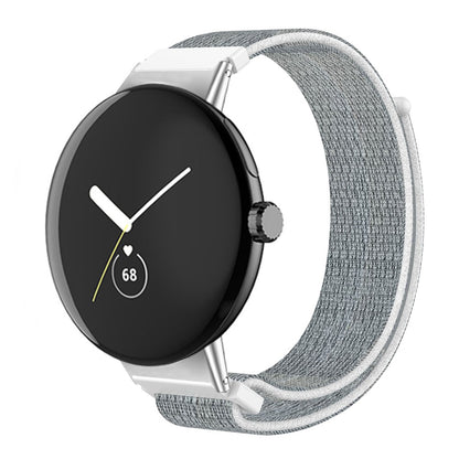 Super flot Google Pixel Watch Nylon Rem - Sølv#serie_1