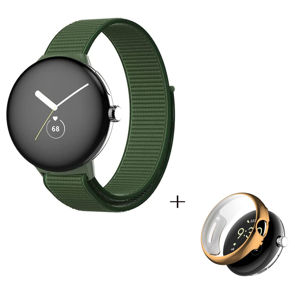 Helt vildt elegant Google Pixel Watch Nylon Rem - Grøn#serie_6