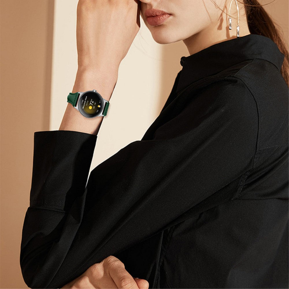 Rigtigt kønt Google Pixel Watch Ægte læder Rem - Grøn#serie_11
